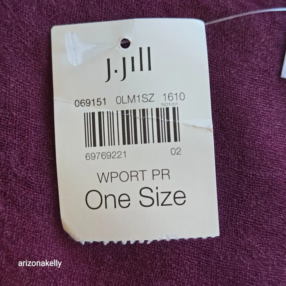 NWT J. Jill Wool Scarf Lightweight Floral